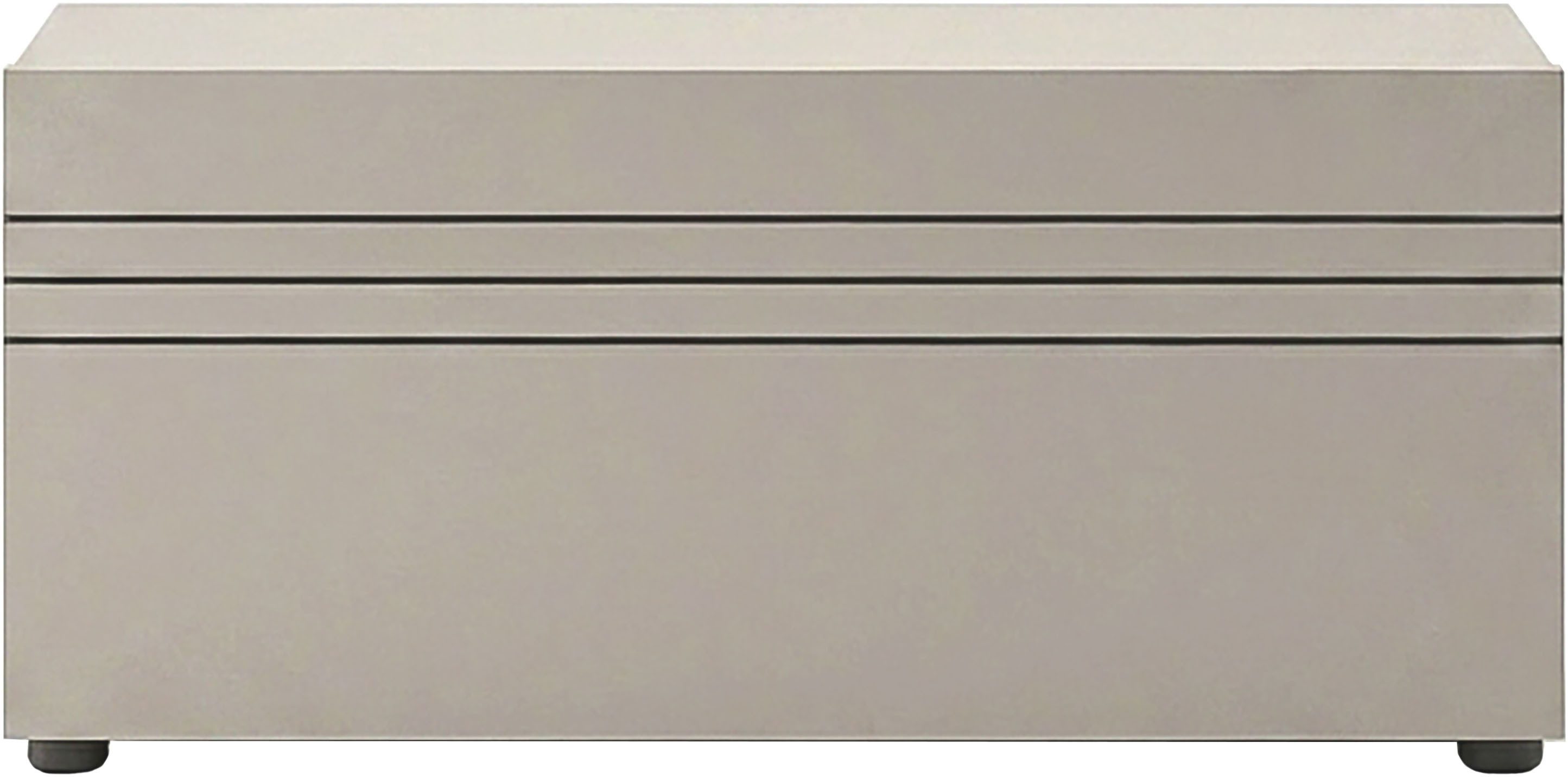 OTTO home Lowboard SPIAGGIA, Breite 90cm, stehend & hängend montierbar, 2 Fächer,1 Klappe (Grifflose Fronten mit Gasdruckfeder, Fronten mit horizontaler Fräsung), TV-Möbel, TV-Schrank, TV-Lowboard, Mediaboard