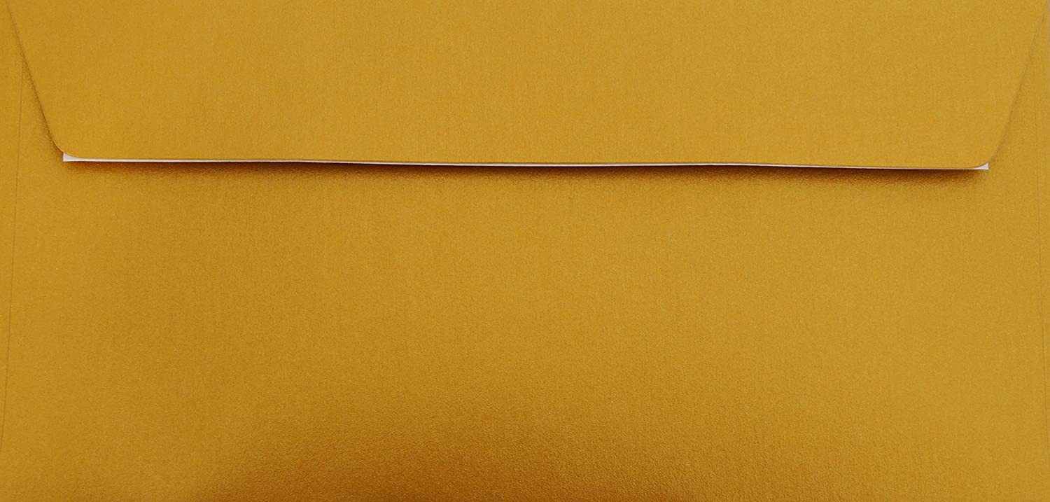 Briefumschläge24Plus Briefumschlag 25 Weihnachtshüllen Din Lang Briefumschläge Gold Metallic