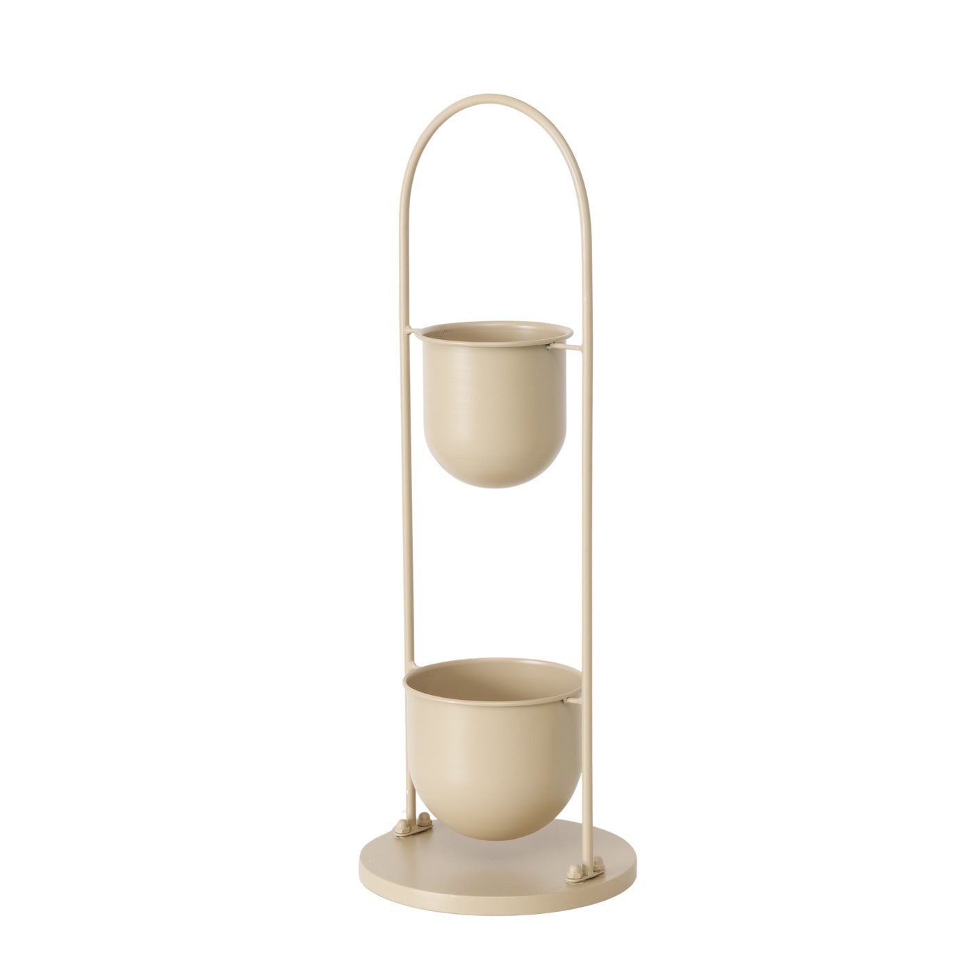 BOLTZE GRUPPE GmbH Servierständer Pflanzenständer aus Metall CAMILIO, beige, H. 75 cm, Metall, (einzeln, einzeln)