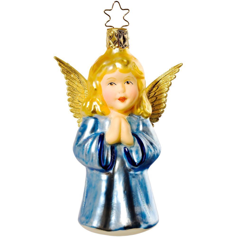INGE-GLAS® Christbaumschmuck Engelskind, gesegnetes Heim 10,5cm (1-tlg), mundgeblasen, handbemalt