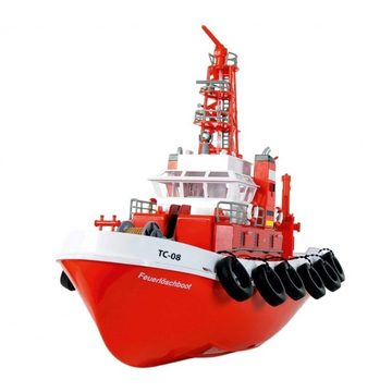 CARSON RC-Boot TC-08 RTR RC - Ferngesteuertes Feuerlöschboot - rot/weiß