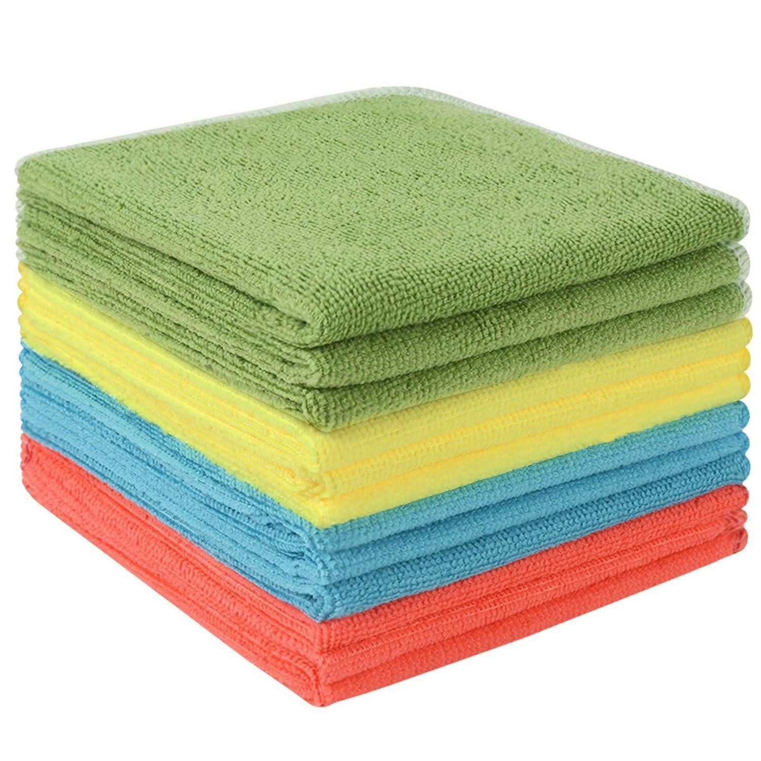LuxusKollektion Putzlappen Mikrofaser 12er-Set Mehrfarbig Mikrofasertuch (Textil, 12-tlg)