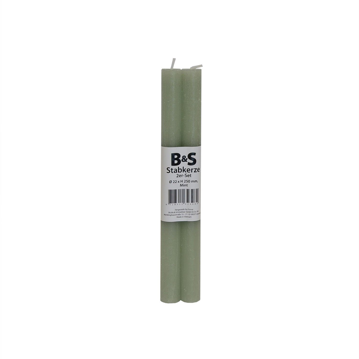 B&S Tafelkerze 2 Stabkerzen mint Ø günstig online kaufen