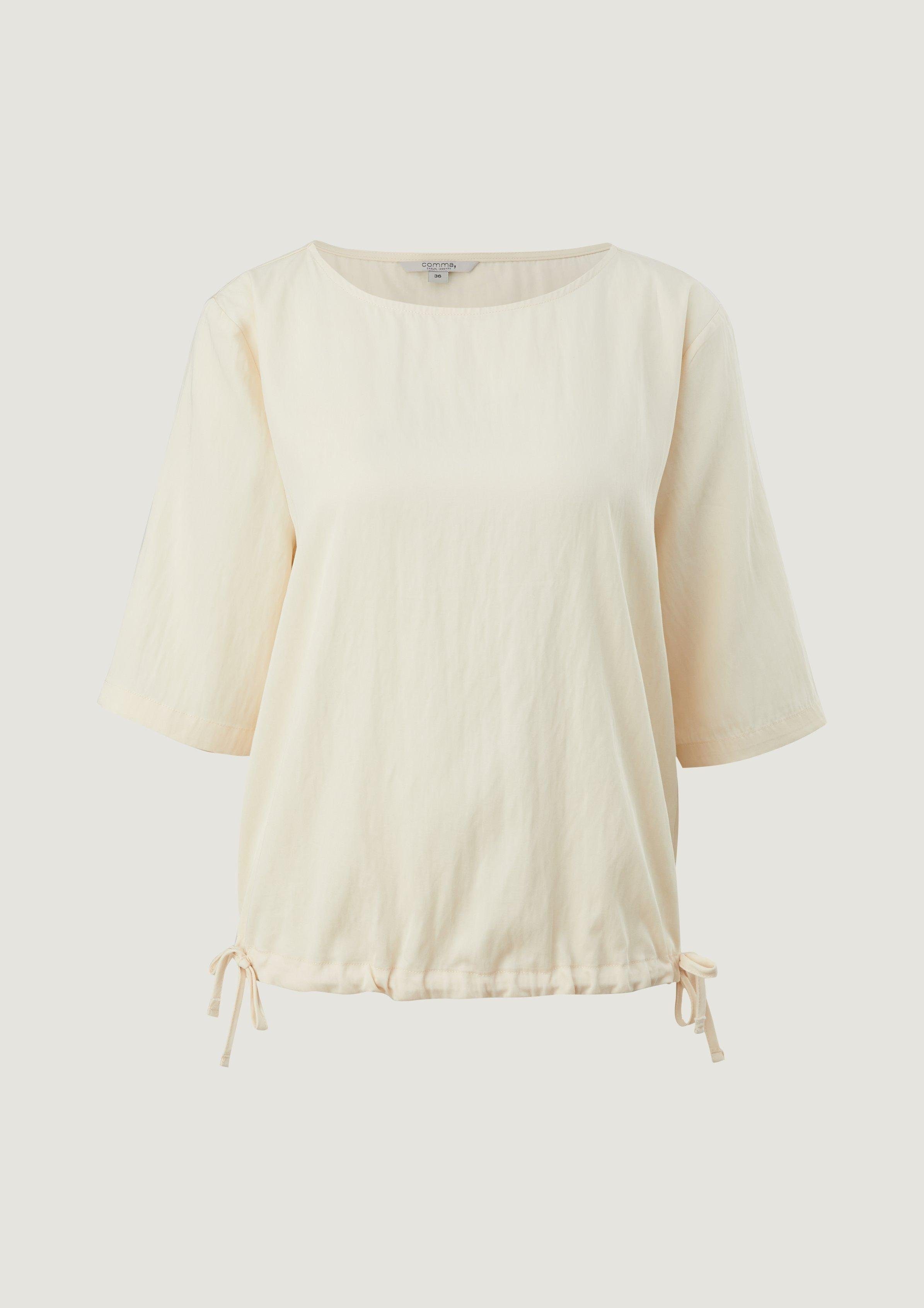 comma casual identity 3/4-Arm-Shirt Bluse bleached Tunnelzug mit stone