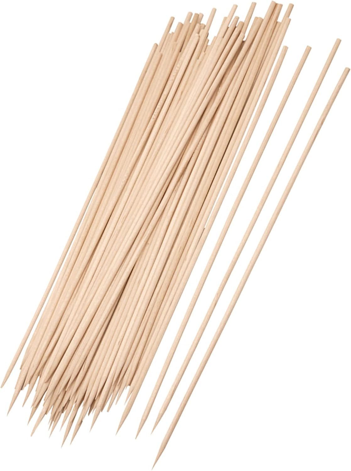 WestCraft Grillspieß Schaschlikspieße Holz 25cm / Ø3mm Grillspieße - Holzspieße 100 Stück (100-St), aus Bambus zum Grillen und Kochen