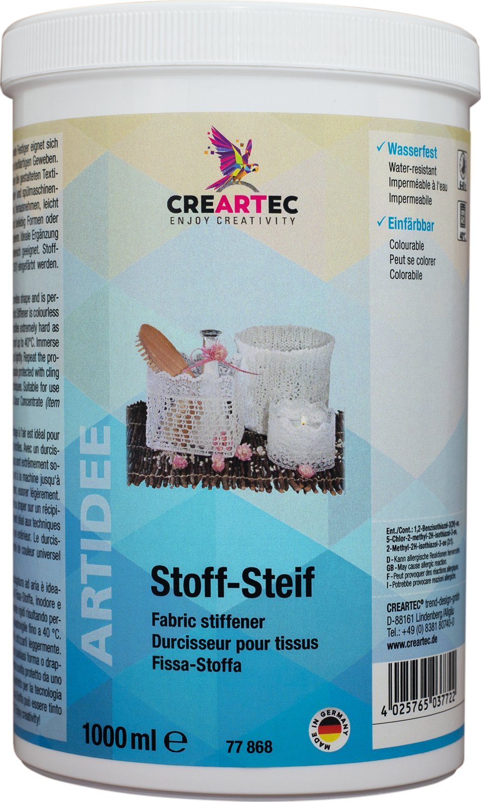 CREARTEC Effekt-Zusatz Stoff-Steif, 1000 ml