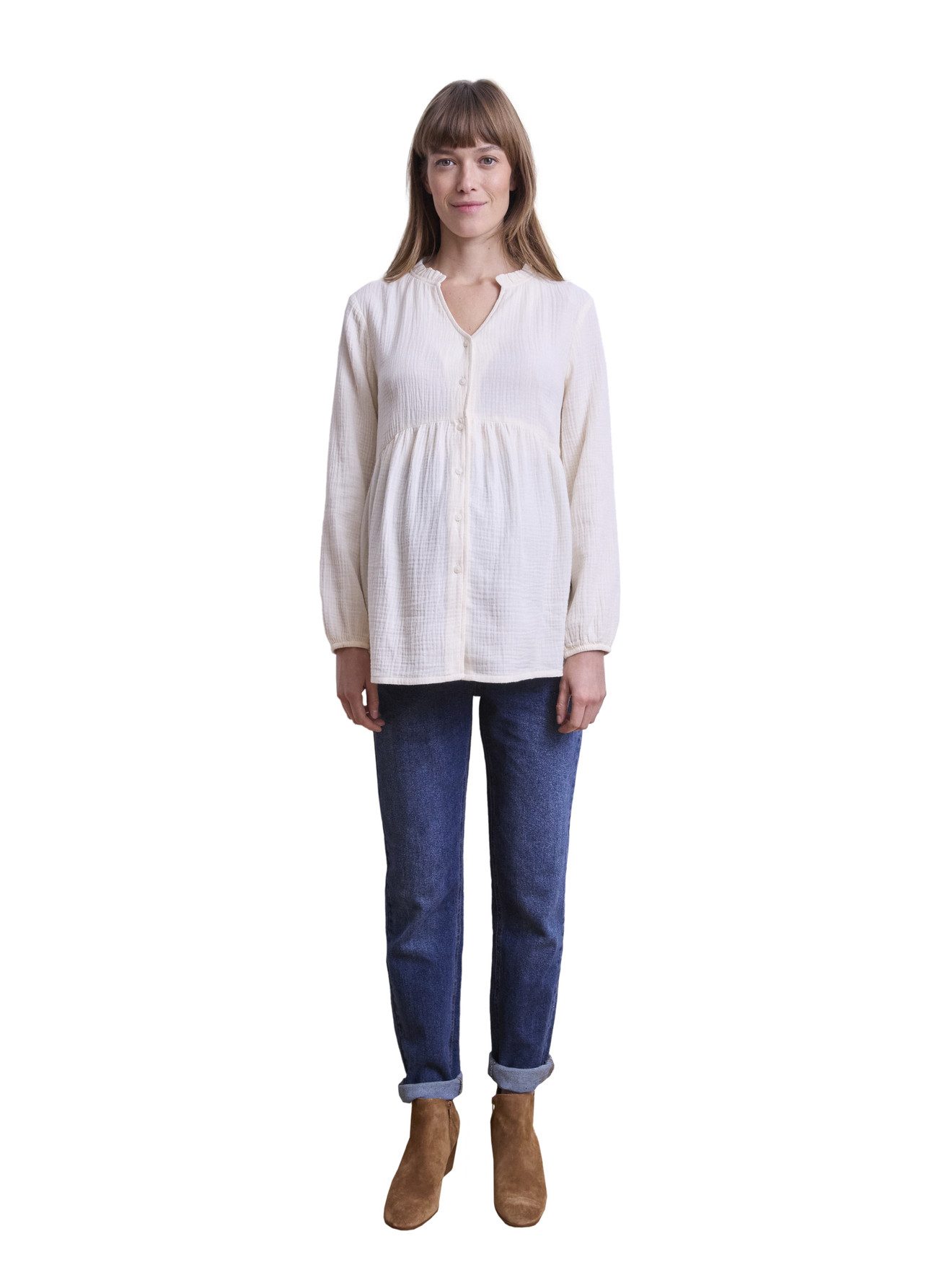 vertbaudet Umstandsbluse Bluse für Schwangerschaft & Stillzeit