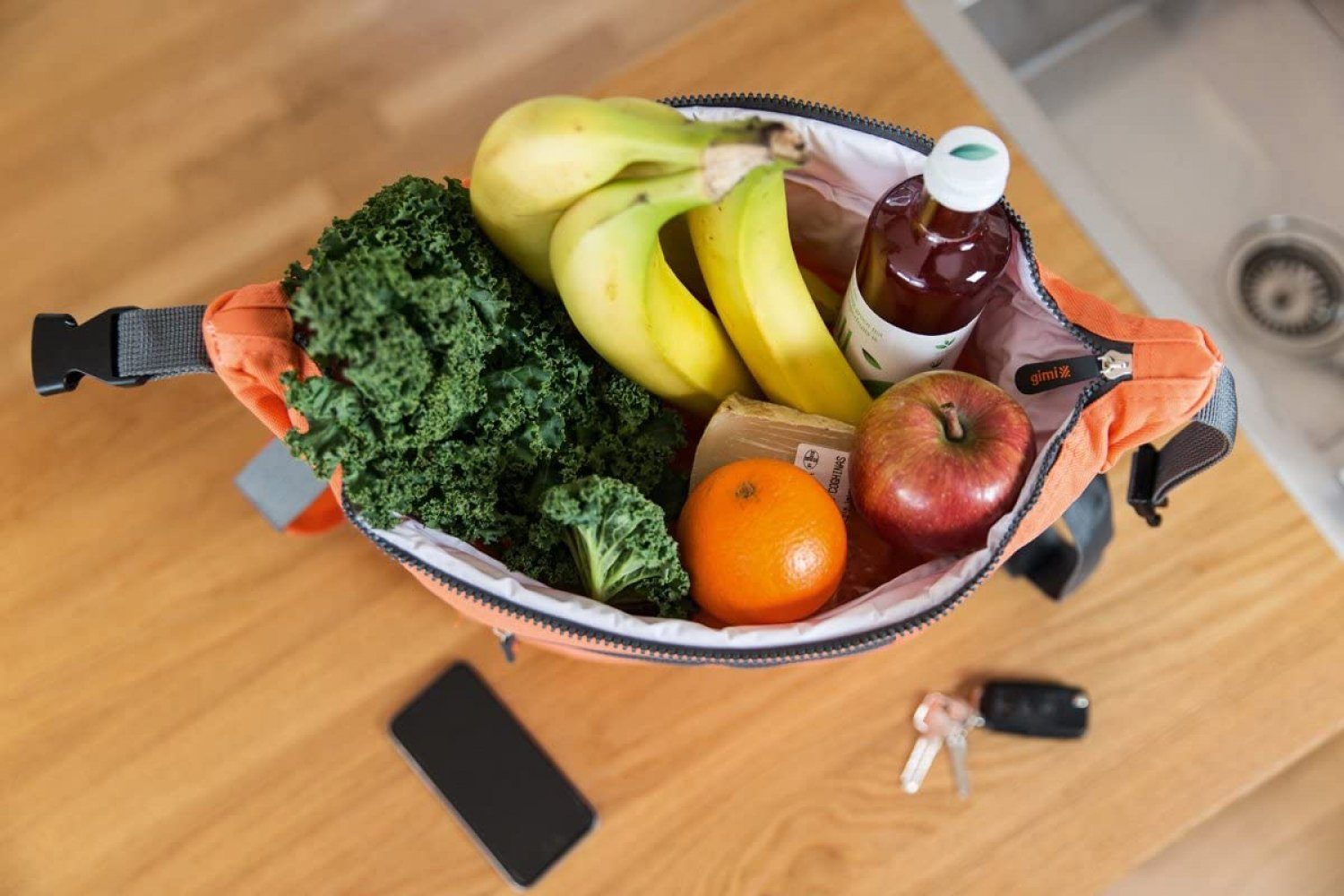 Gimi Lunchbox Gimi Kühltasche Thermo Rucksack Bag, ORANGE, warme Speisen kalte Speisen Büro Picknick - 13 Liter, Ethylen-Vinylacetat