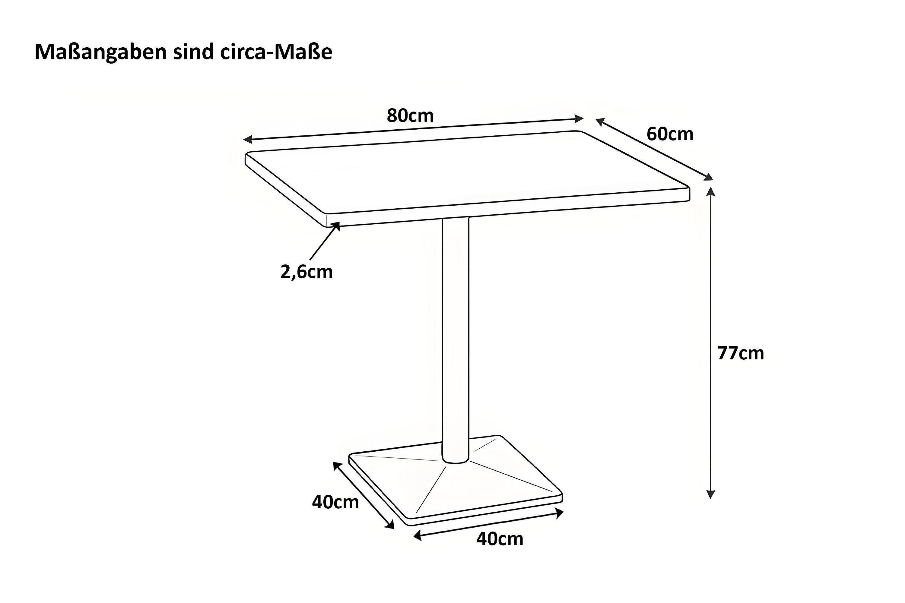 SAM® Bistrotisch Ingmar, massives Akazien- oder Mangoholz, Baumkante, Säule günstig online kaufen