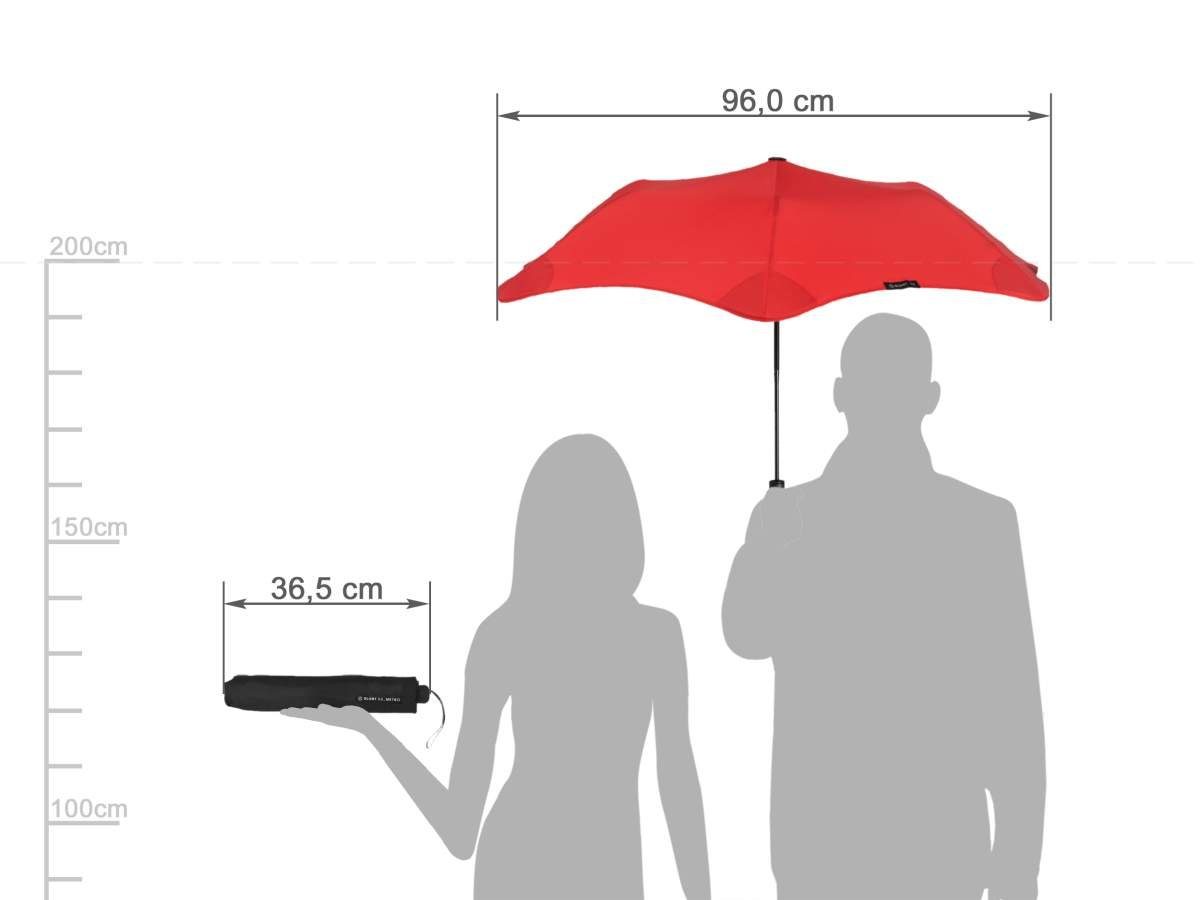 Blunt Taschenregenschirm Auto Regenschirm, Taschenschirm, und unterwegs, rot Durchmesser 96cm für Metro