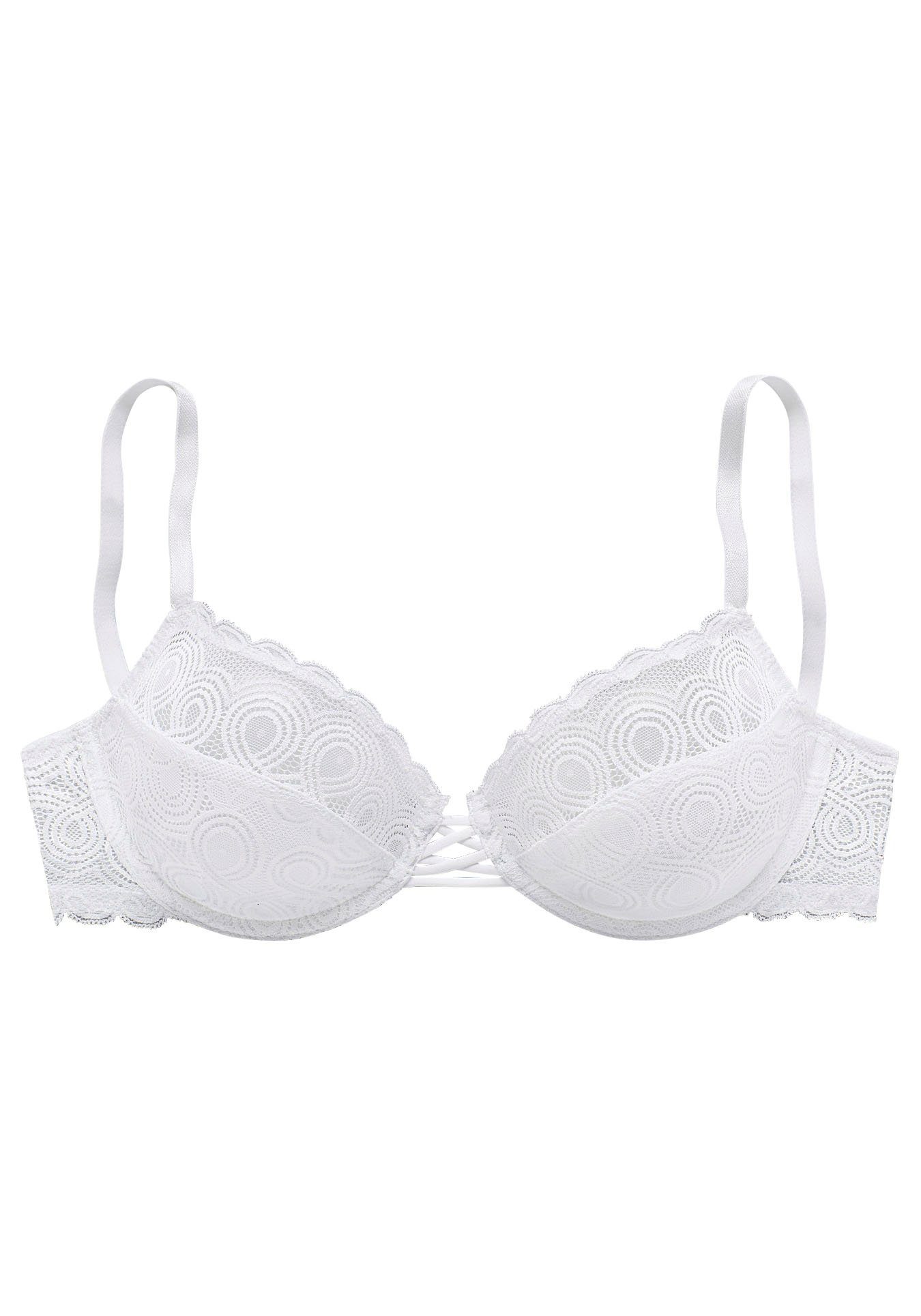 LASCANA Bügel-BH mit dezent transparenter Spitze, Dessous – Bild 2 von 5