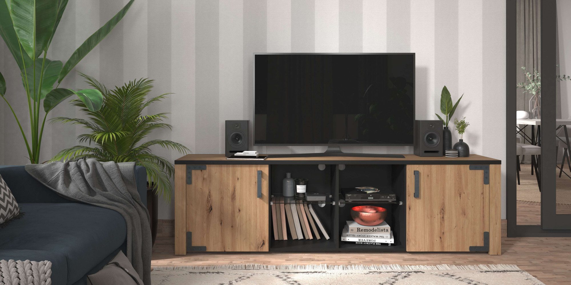 INOSIGN TV-Board Lazio, Breite 200 cm