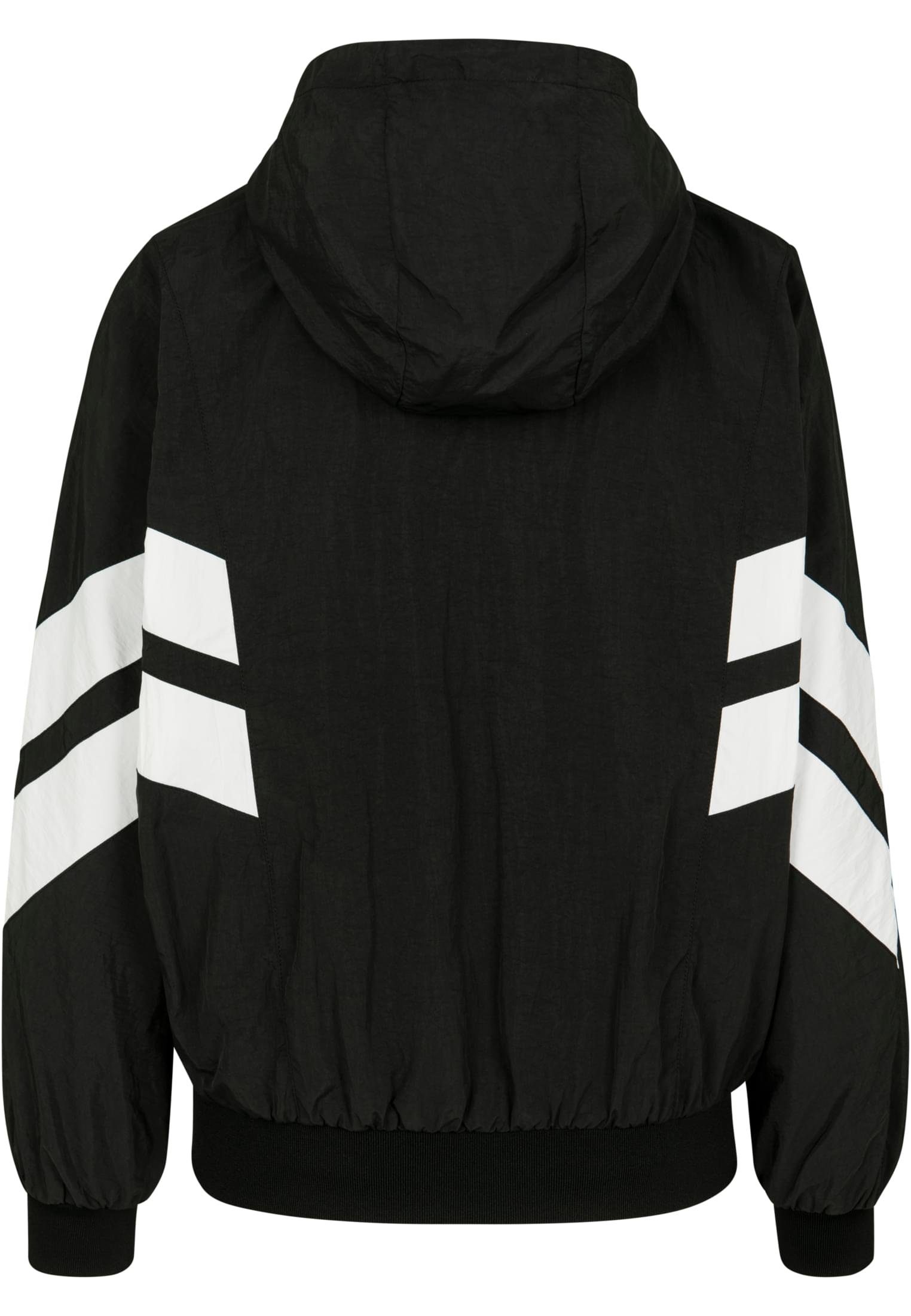 URBAN CLASSICS Outdoorjacke Damen Ladies (1-St) Crinkle black/white Jacket Batwing