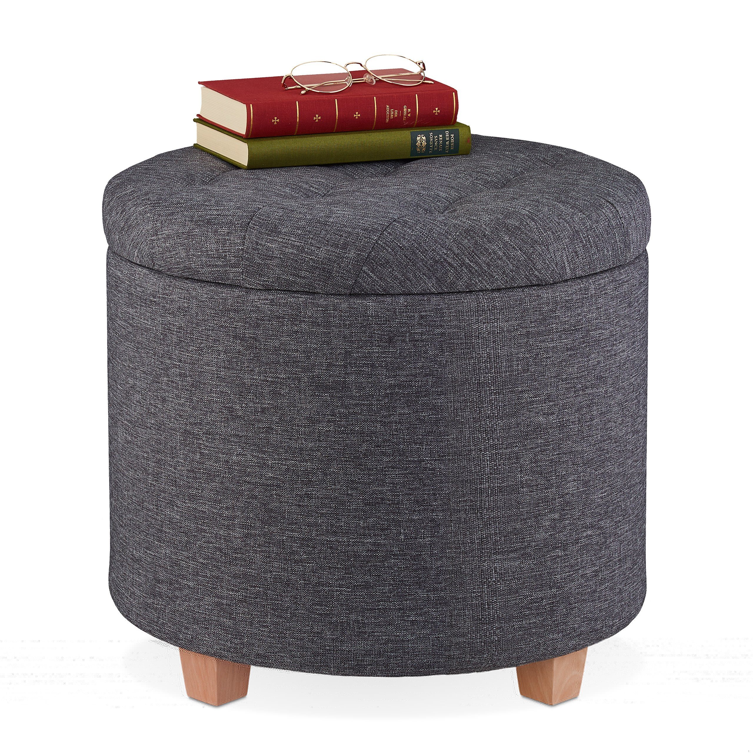 Sitzhocker Runder Sitzhocker mit Stauraum