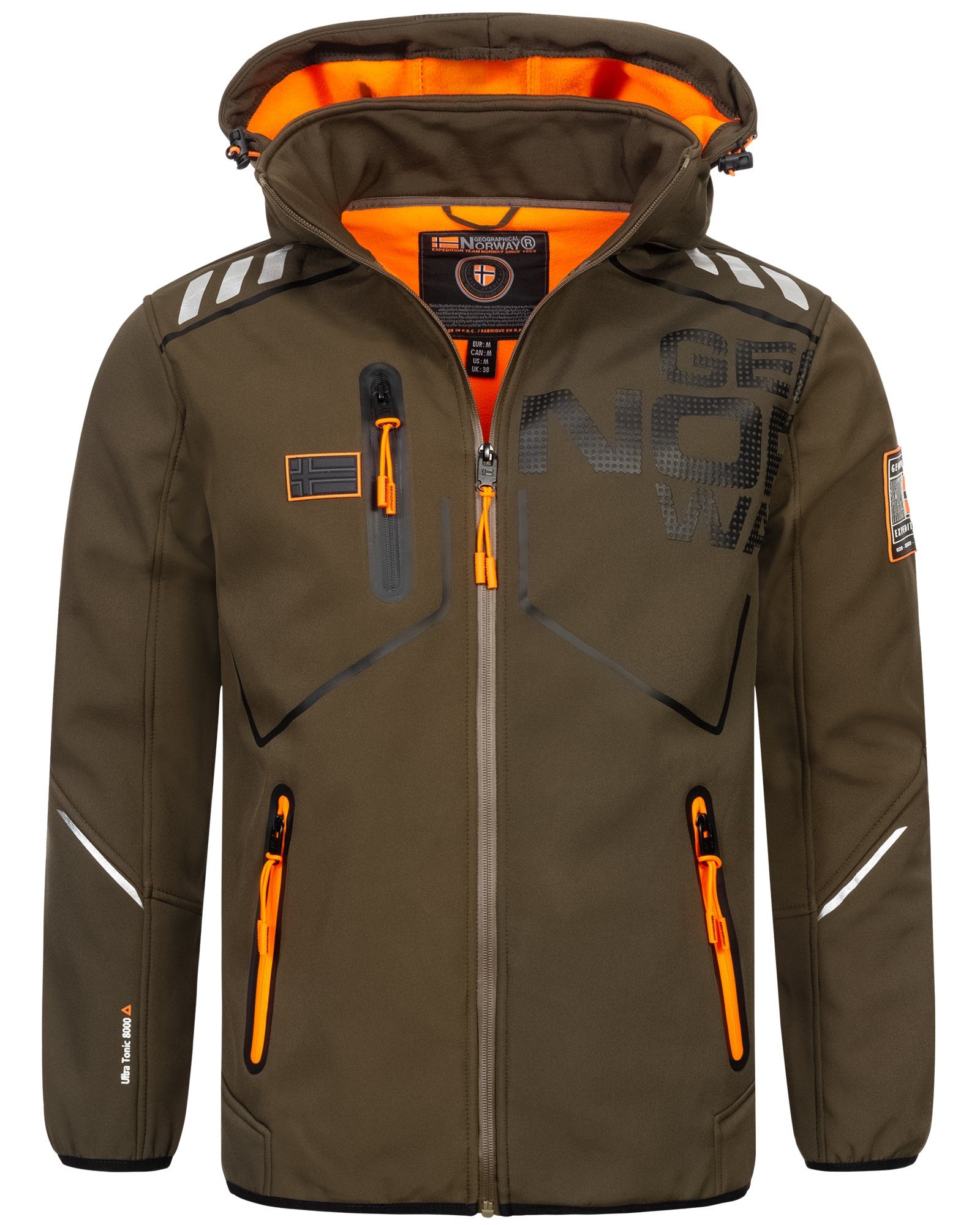 Geographical Norway Softshelljacke Herbst Frühlings Jacke Softshell Jacke Outdoor Regen Übergangs Jacke