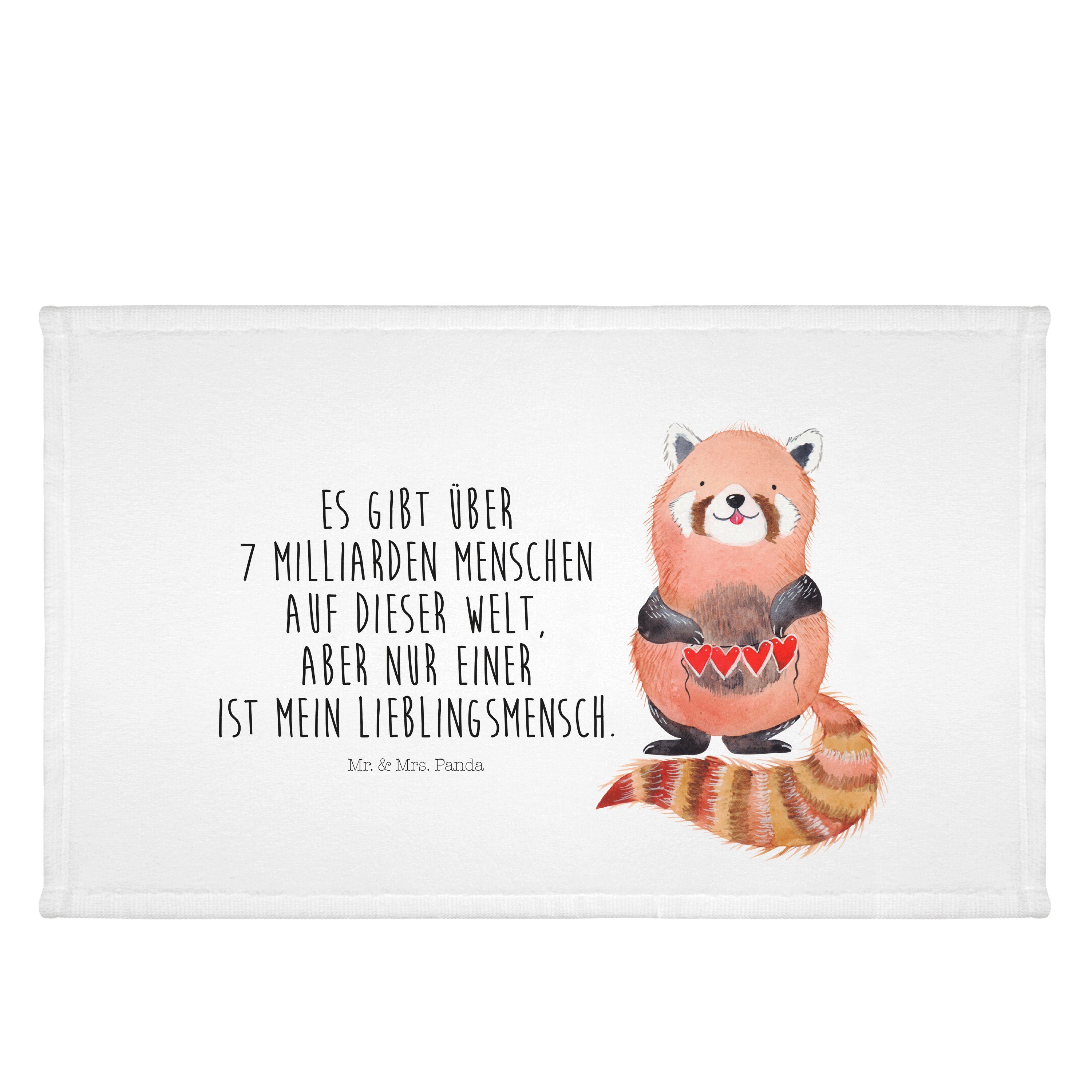 Handtuch Roter Panda - Weiß - Geschenk, Reisehandtuch, Lieblingsmensch, Kinder