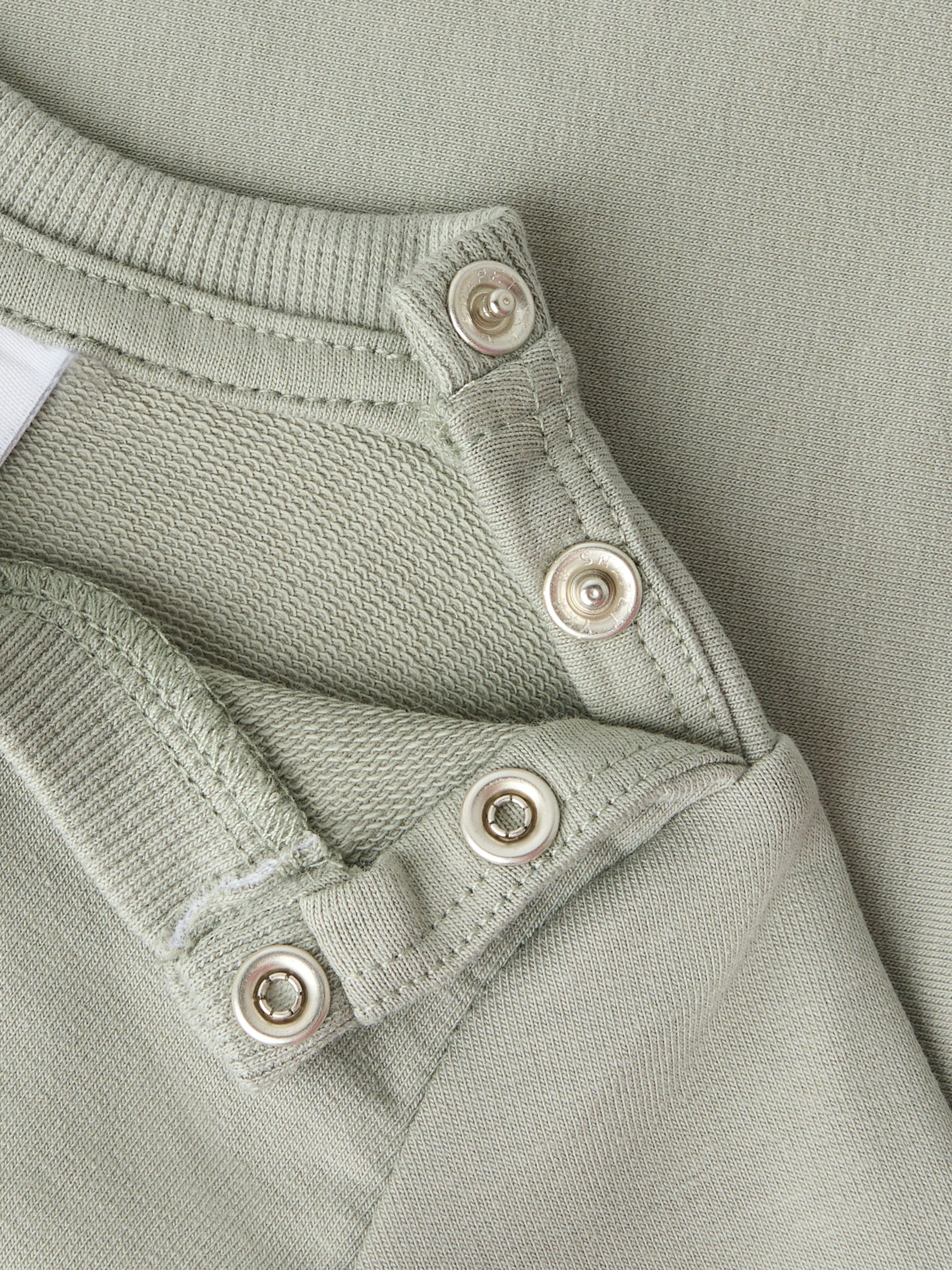 Name It Sweatshirt NBNTAKKI für Mädchen und Jungen mit Druckknopf und Stretch unifarben, casual, regular fit, Baumwollmix, Rundhals