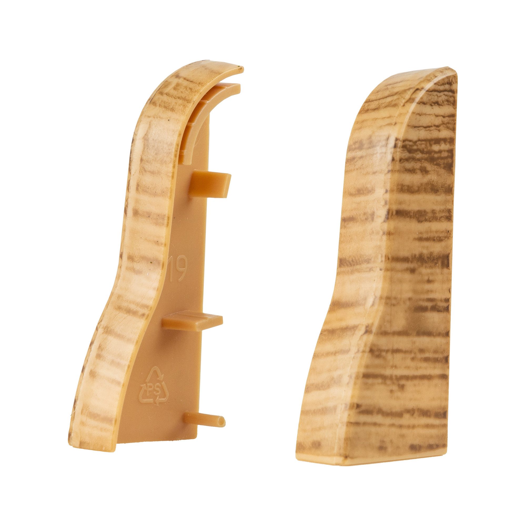 SN DECO GROUP Sockelleisten-Endkappe SN Deco - Sockelleisten Endkappen, 4 Stück Endkappen fur SN Deco VKP Sockelleisten (2 links + 2 Rechts), Kunststoff (PVC)