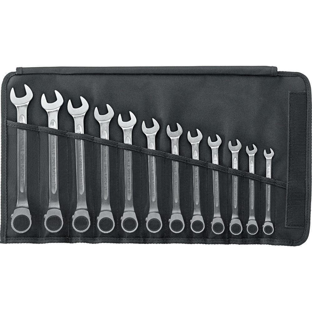 Stahlwille Ringschlüssel Stahlwille 96411712 17/12 Knarren-Ring-Maulschlüssel-Satz 12teilig Sch