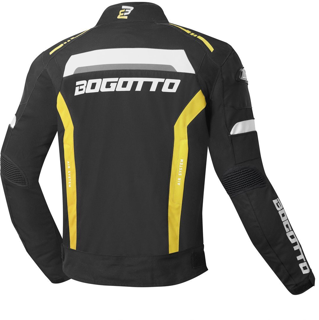 Textiljacke Black/Neon/Yellow Motorradjacke Motorrad GPX wasserdichte Bogotto