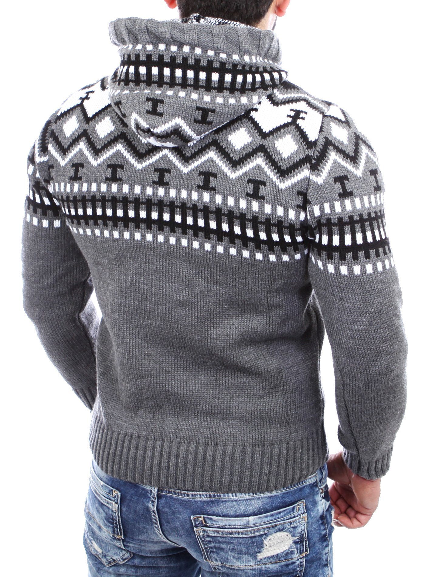 Reslad Strickpullover Reslad Herren Grobstrick Pullover günstig online kaufen