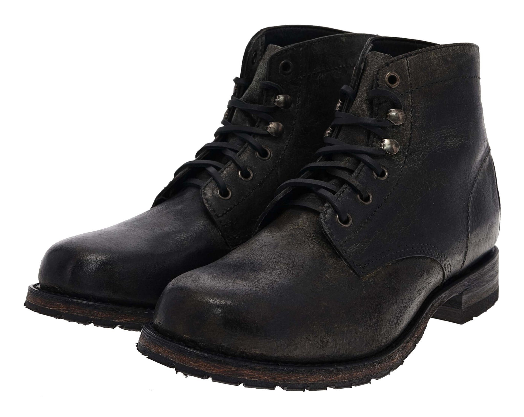 Sendra Boots MILLES 10604 Schwarz Stiefelette Rahmengenähte Schnürstiefelette. € 299,00