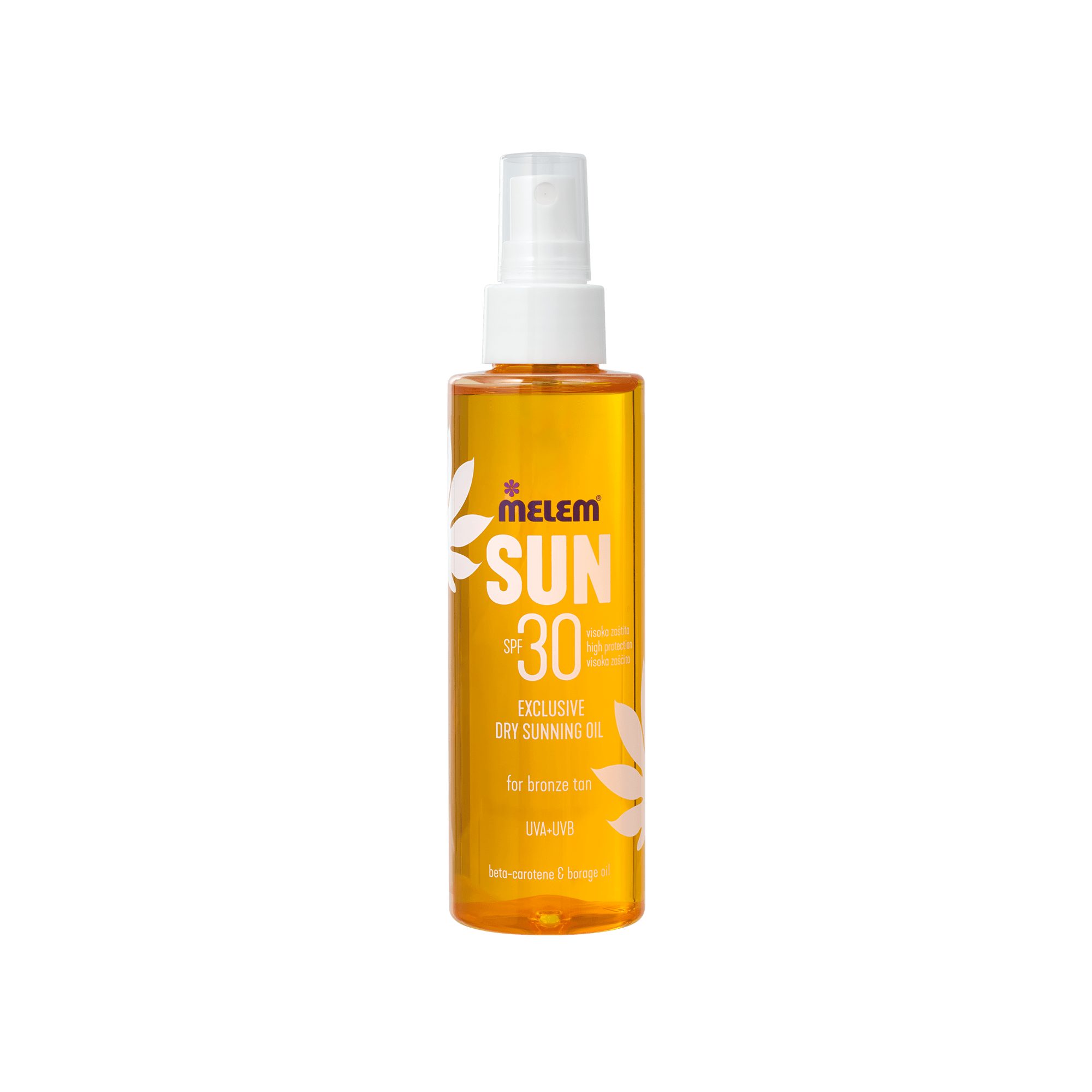 Melem Sonnenschutzöl Sun Dry Oil SPF 30– Sonnenöl mit UVA/UVB-Schutz
