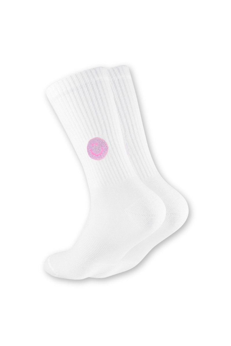 ooley GmbH Socken Socken - ICON GLITTER SMILE - white