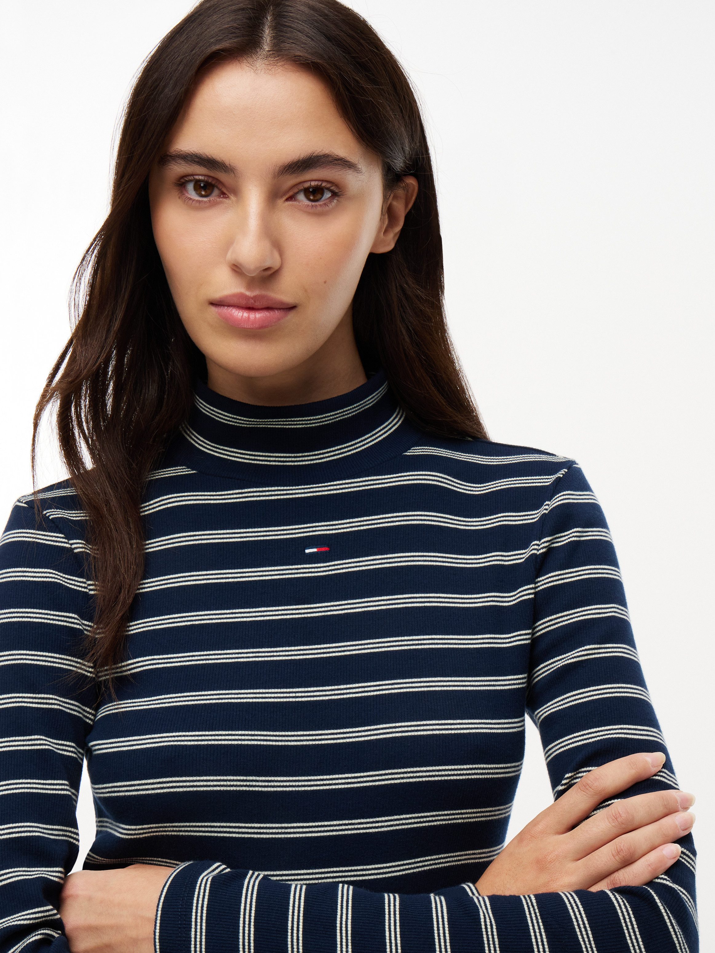 Tommy Jeans Langarmshirt TJW ESSENTIAL MOCK NECK Baumwollmischung – Bild 3 von 5