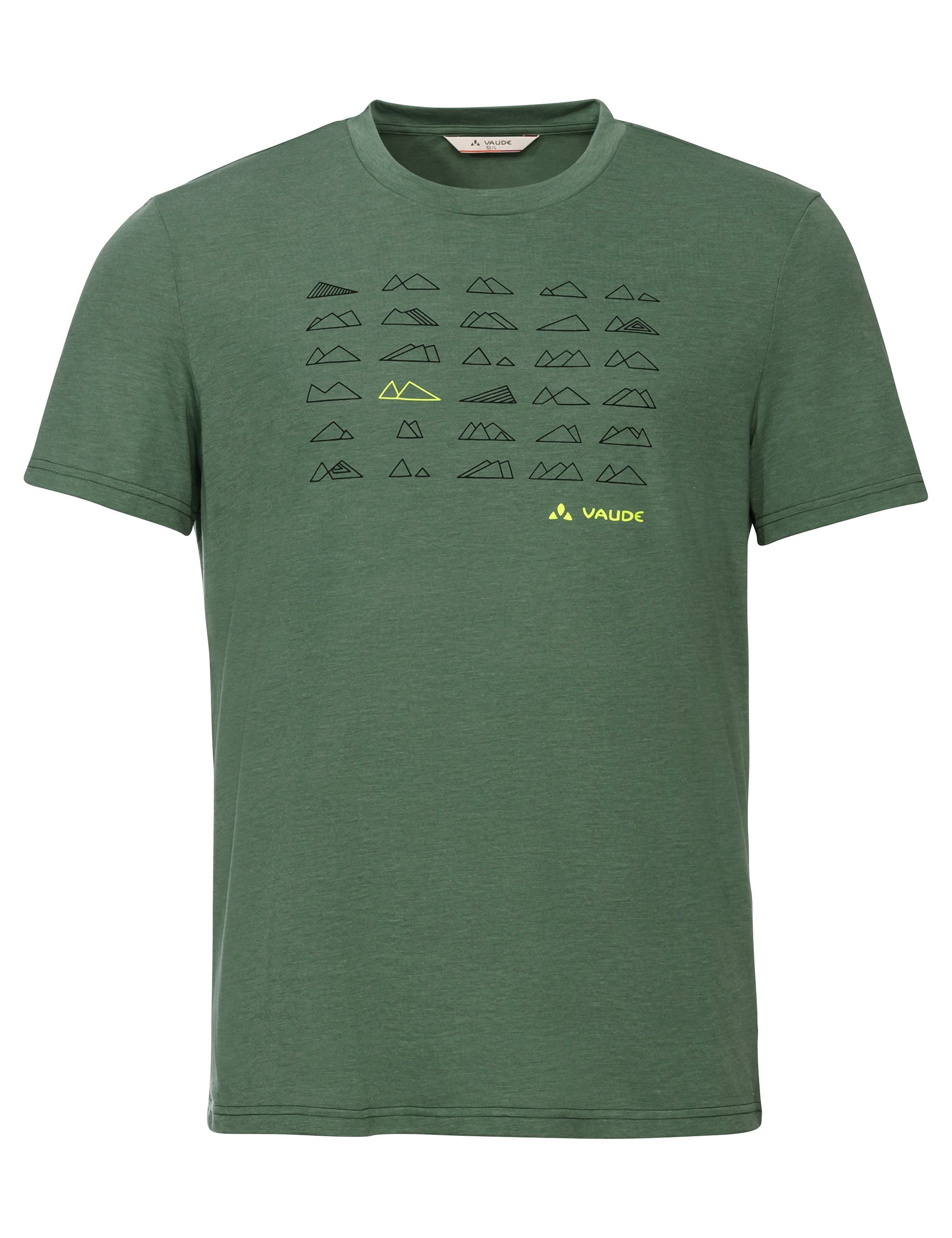VAUDE T-Shirt Men's Tekoa III Grüner T-Shirt Knopf (1-tlg) woodland