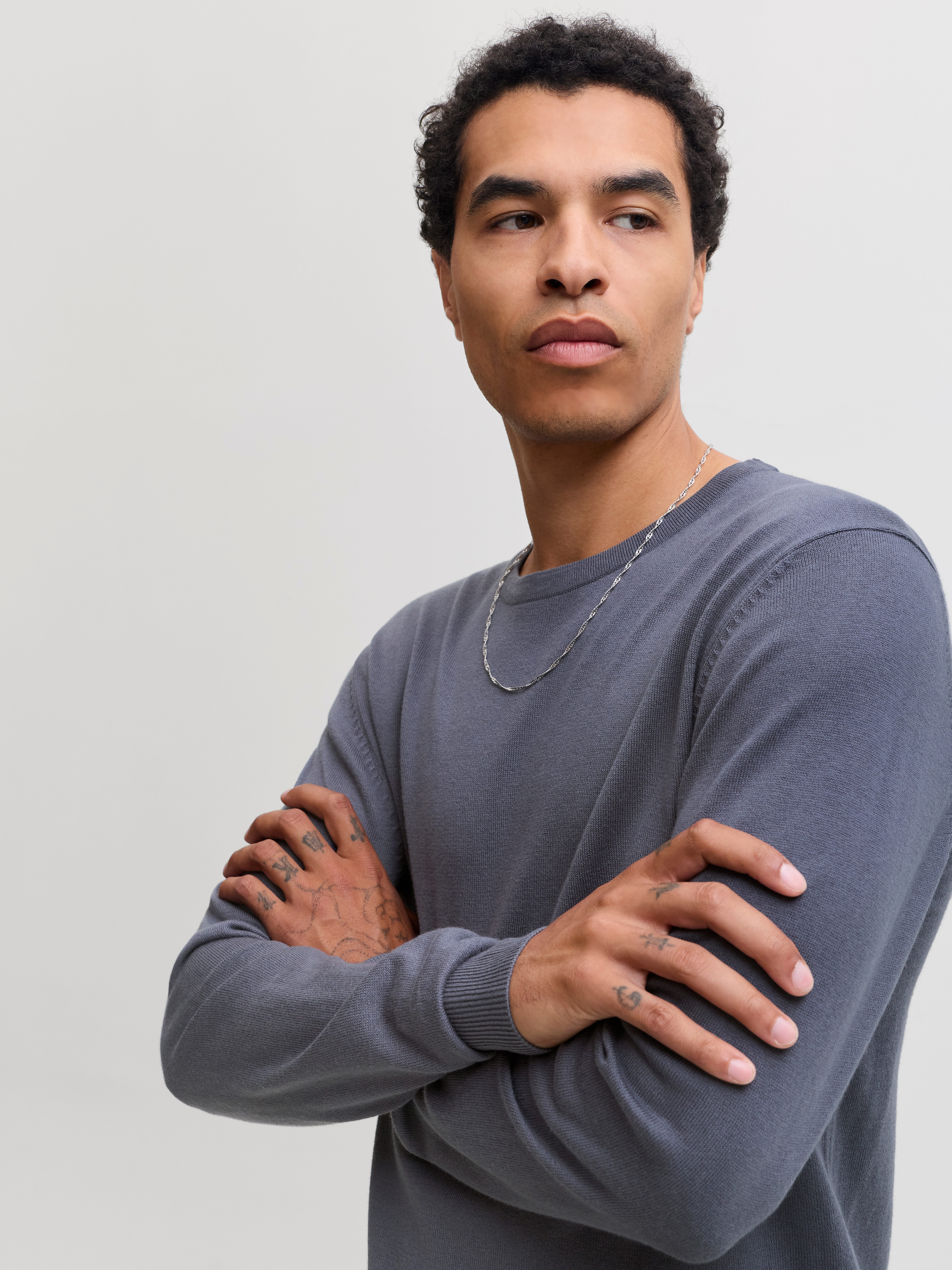 Jack & Jones Rundhalspullover JJEEMIL KNIT CREW NECK NOOS Baumwollmischung, regular fit – Bild 2 von 5