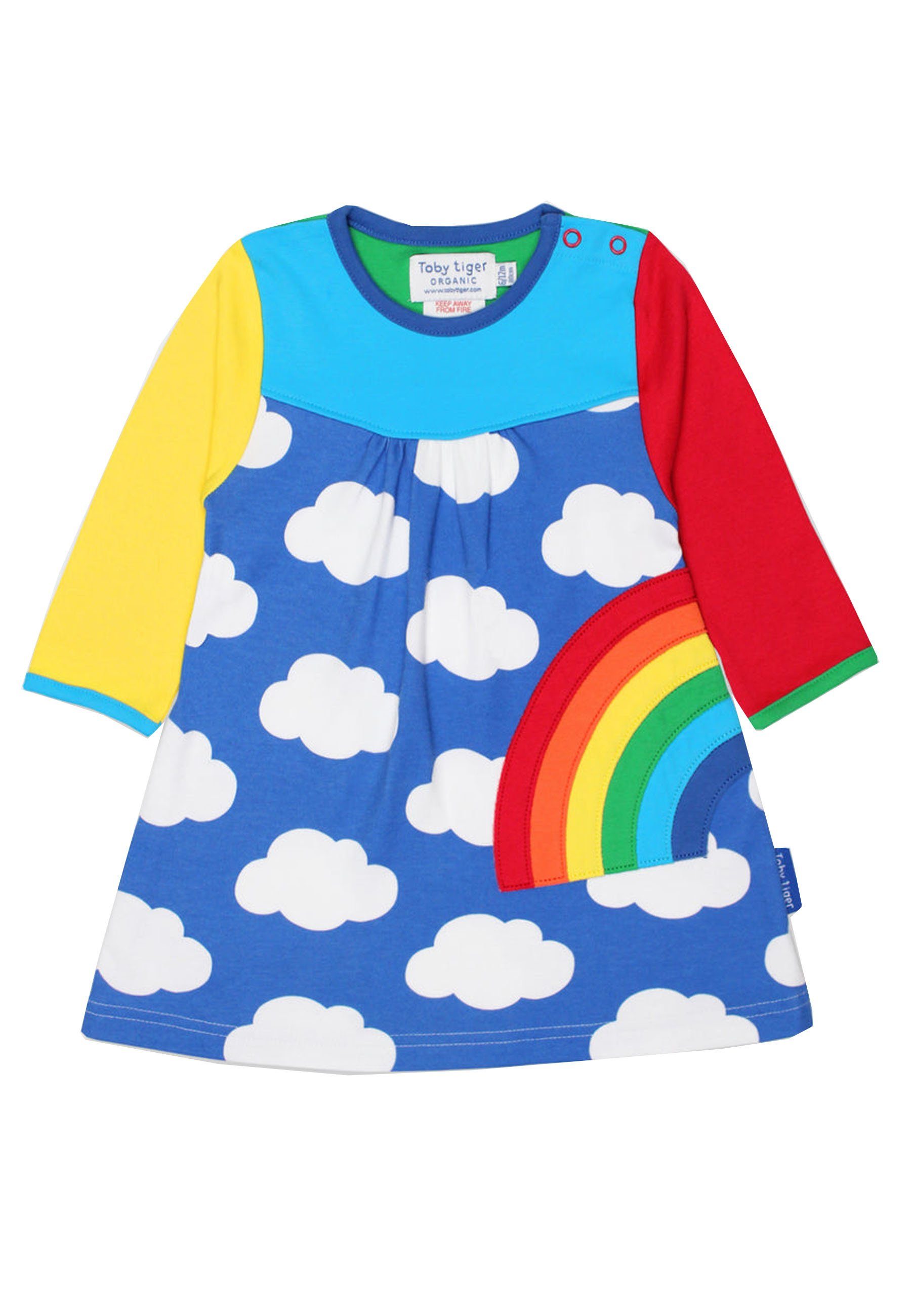 Toby Tiger Shirtkleid Kleid mit Regenbogen Applikation
