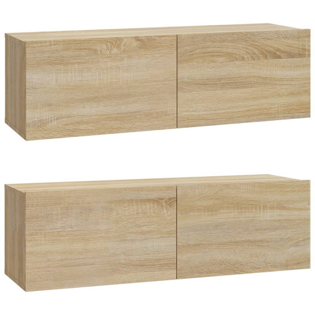 3-tlg. TV-Schrank furnicato TV-Schrank-Set Holzwerkstoff Sonoma-Eiche