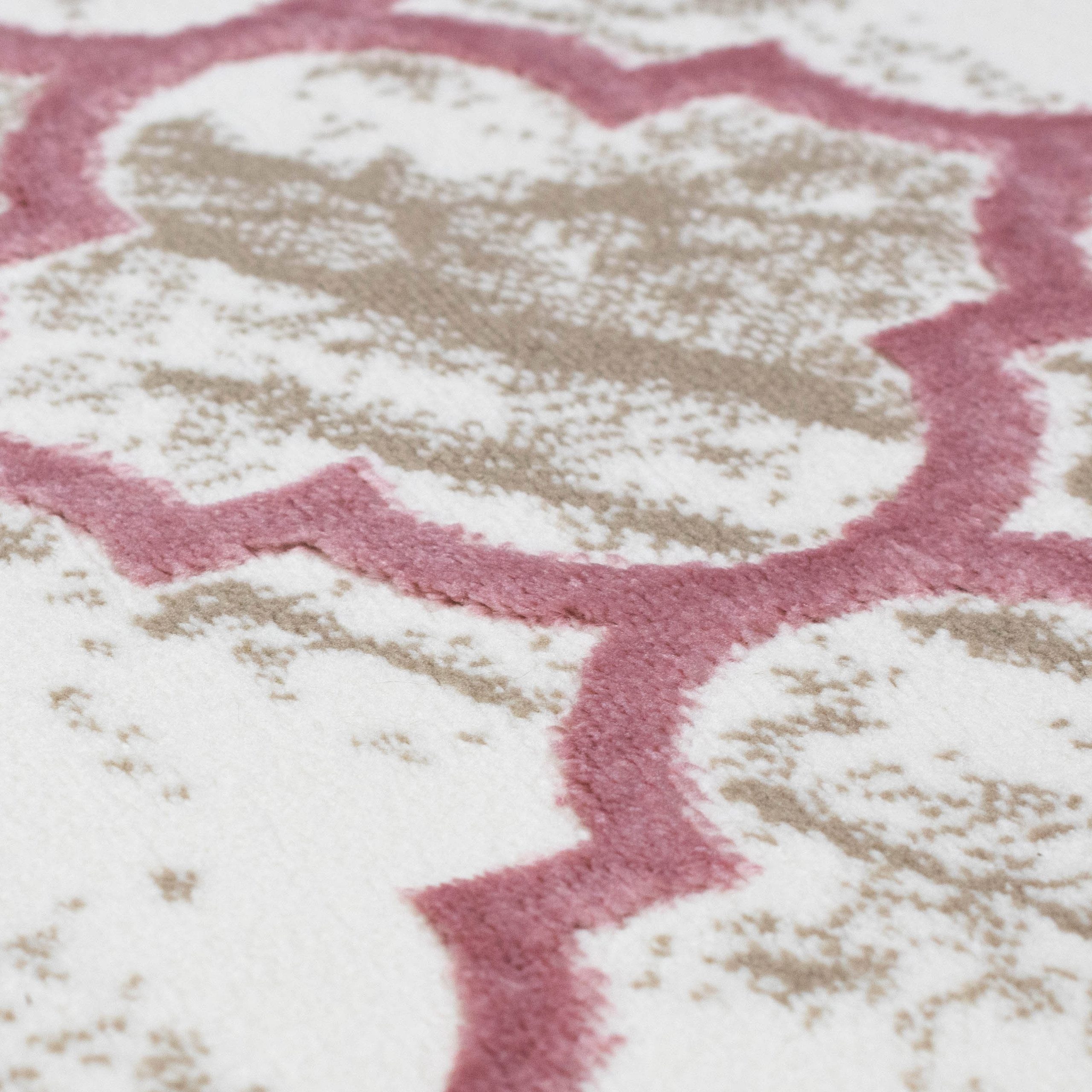 TeppichHome24 Teppich Teppich Marokkanisches Muster in Beige Rosa, rechteckig – Bild 3 von 5
