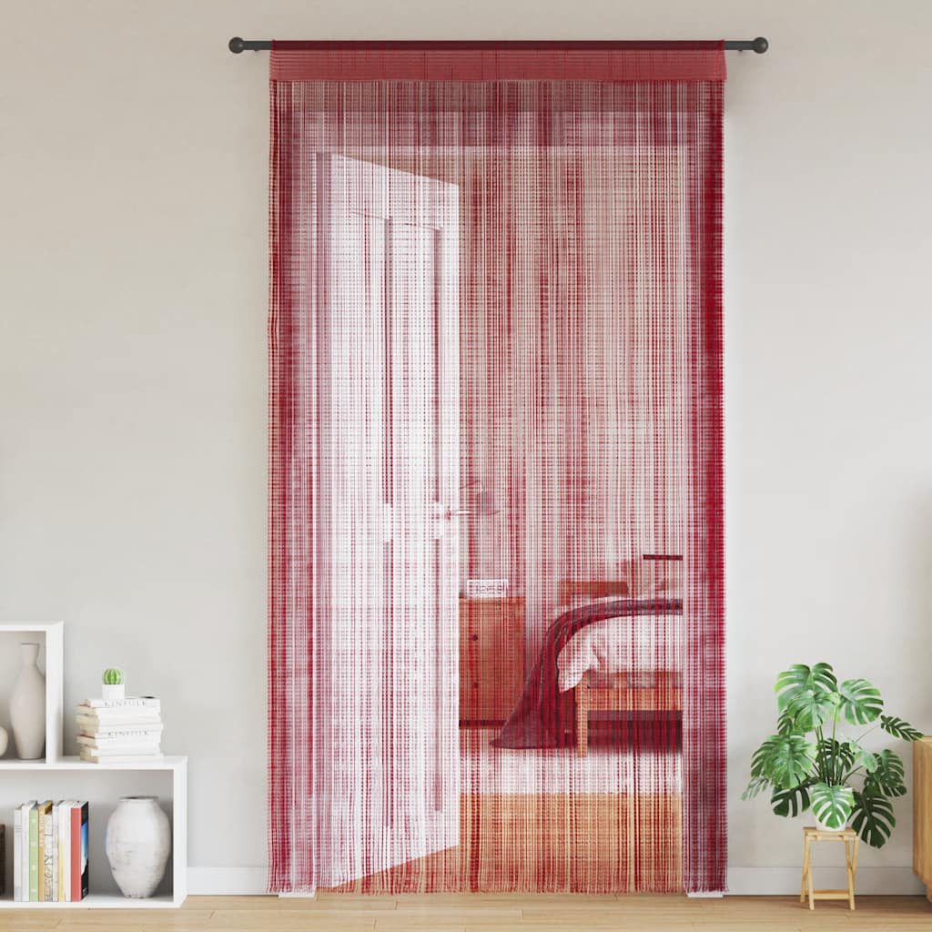 vidaXL Vorhang Fadenvorhänge 2 Stk. 140 x 250 cm Burgunderrot (2 St)
