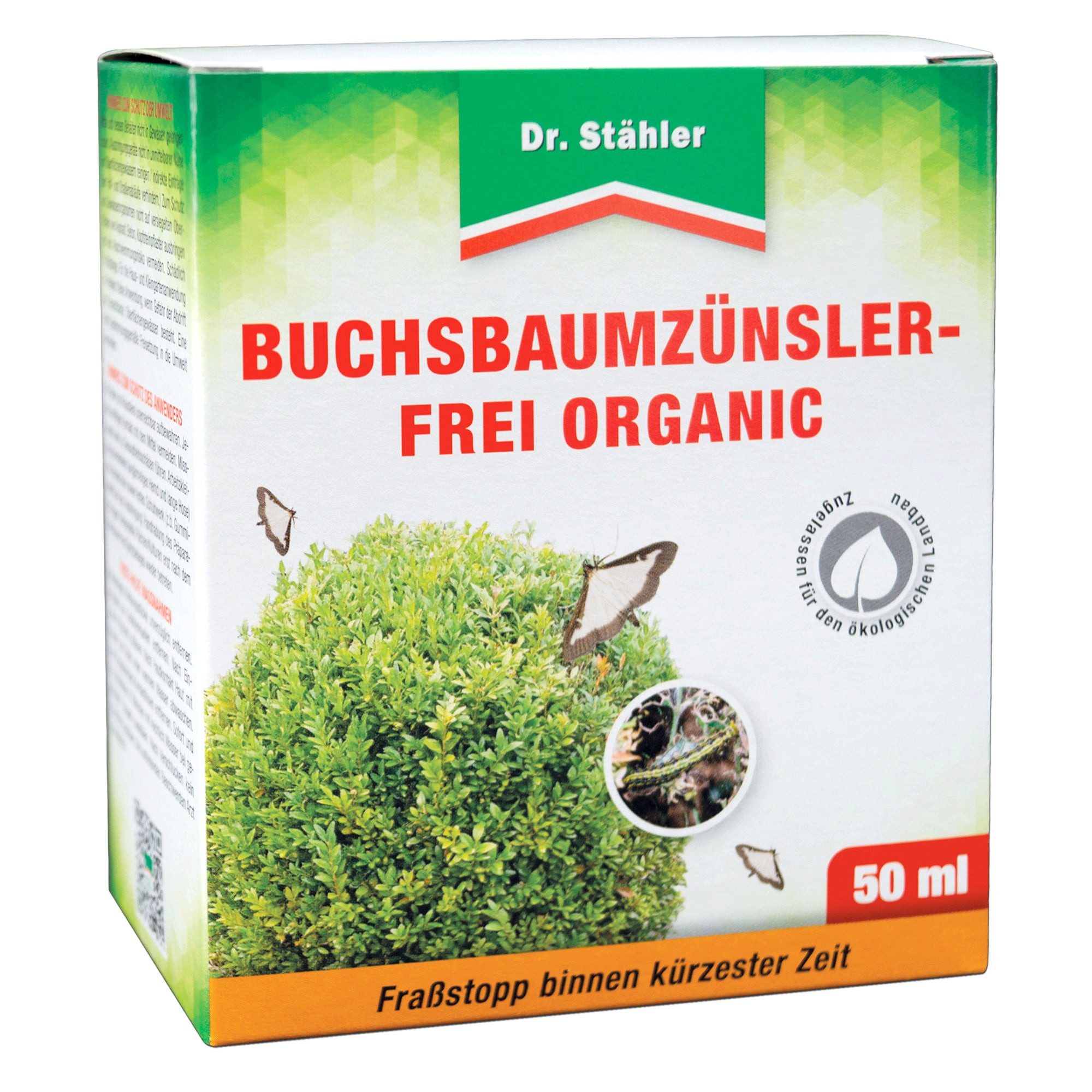Dr. Stähler Pflanzendünger Buchsbaumzünsler-Frei Organic, Flüssigkonzentrat gegen Fraßschäden, Flüssigkonzentrat, Stoppt Fraß- und Saugaktivitäten, Gegen Buchsbaumzünsler und Kartoffelkäfer, 4-St., Effektive Anwendung gegen Buchsbaumzünsler & Co, Einfache Anwendung, Buchsbaum, Kartoffel & mehr, Fraß- und Saugstopp, Einfache Anwendung