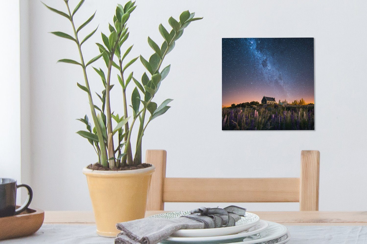 Bilder Wohnzimmer - Haus St), - Schlafzimmer OneMillionCanvasses® Neuseeland Leinwandbild Leinwand für Blume, (1