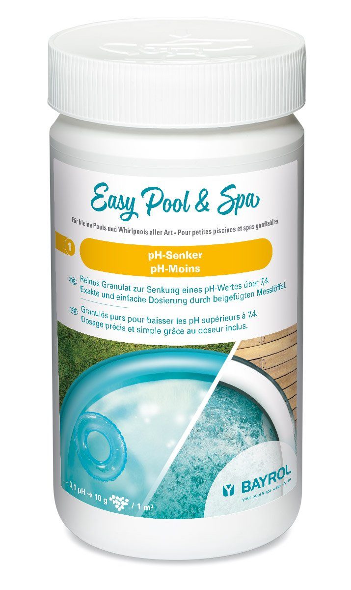 Bayrol Poolpflege Easy Pool & Spa pH-Senker 1,5 kg, (Whirlpool-Pflegeset), Reines Granulat zur Senkung eines pH-Wertes über 7,4