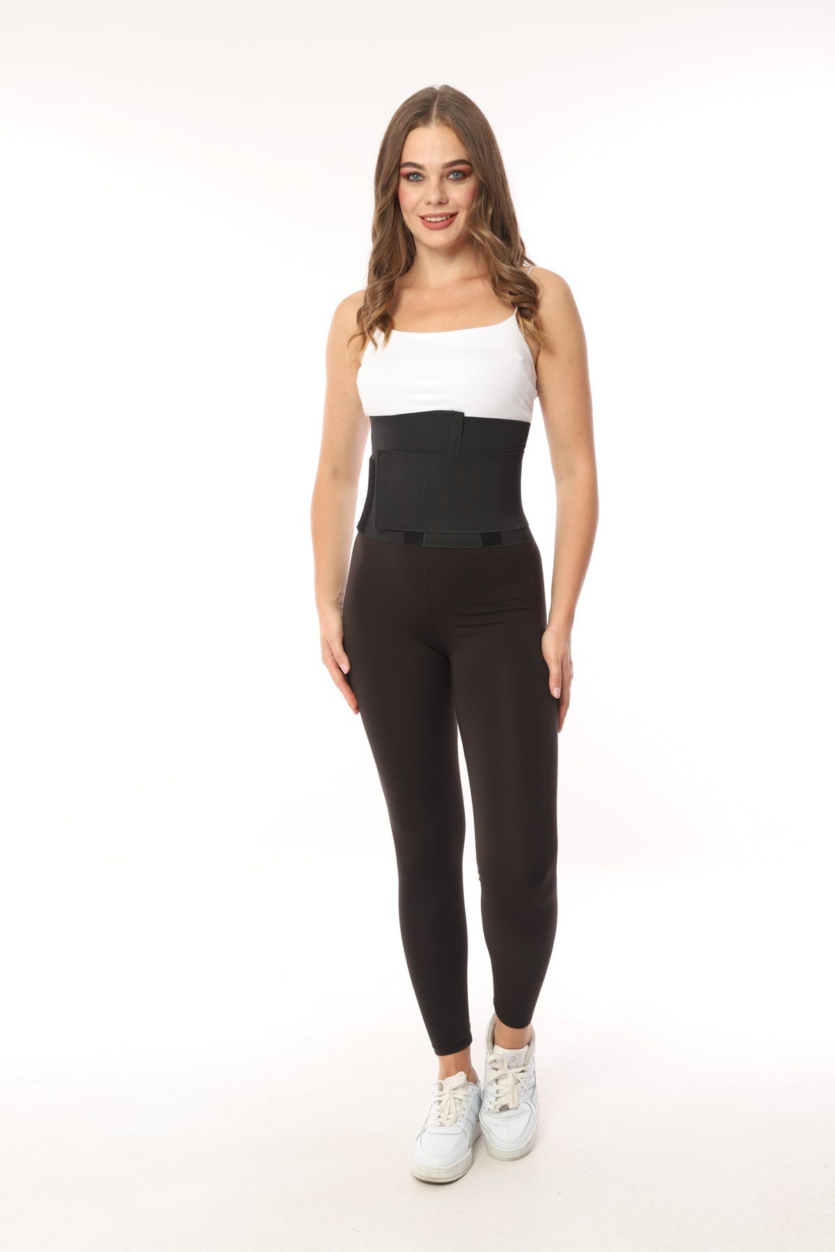 Shapewear Verstellbarer Schwarz Taillenformer Bauchweggürtel Trimmer herémood Bauchweggürtel Korsett