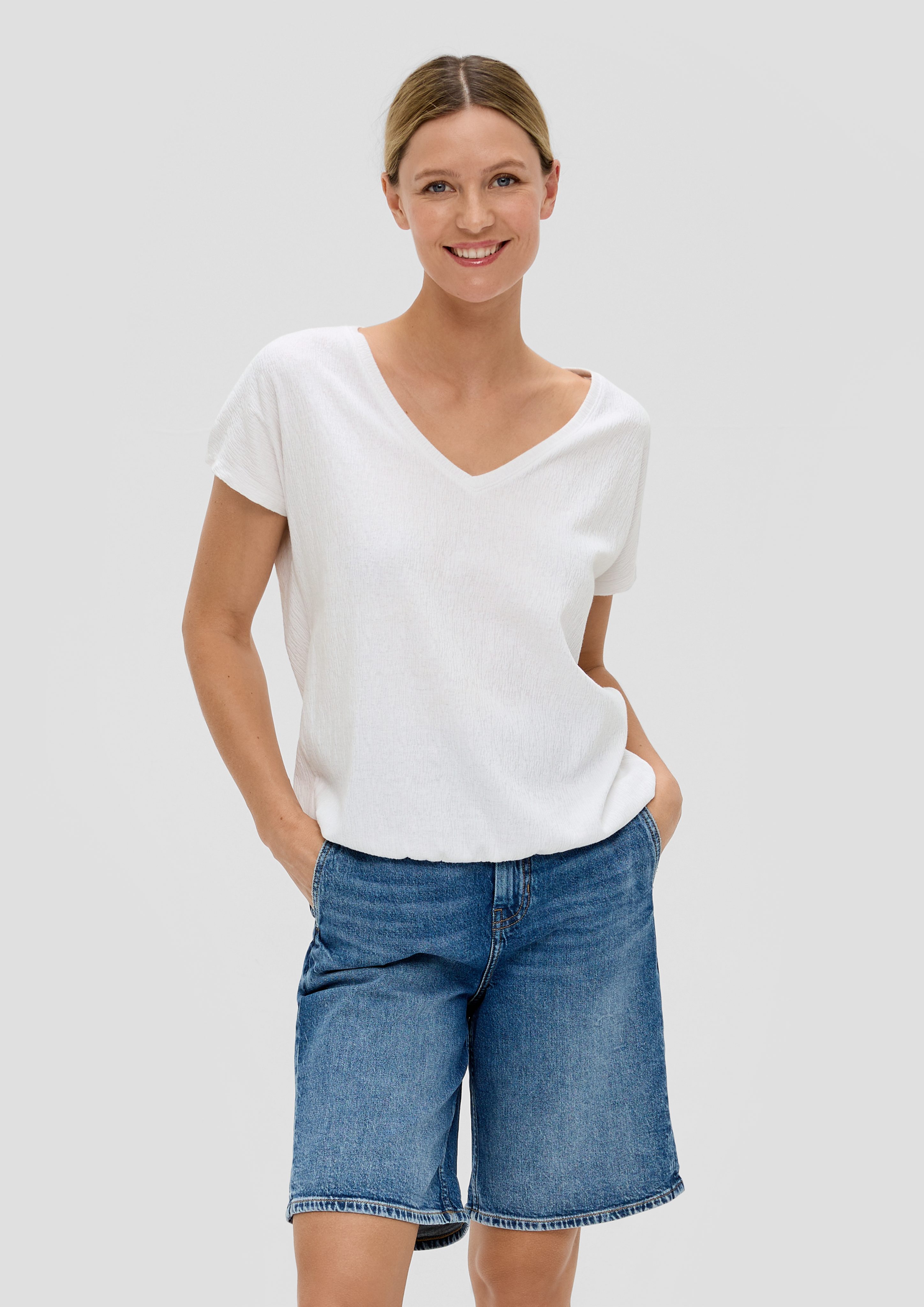 s.Oliver Shirttop T-Shirt im Relaxed-Fit
