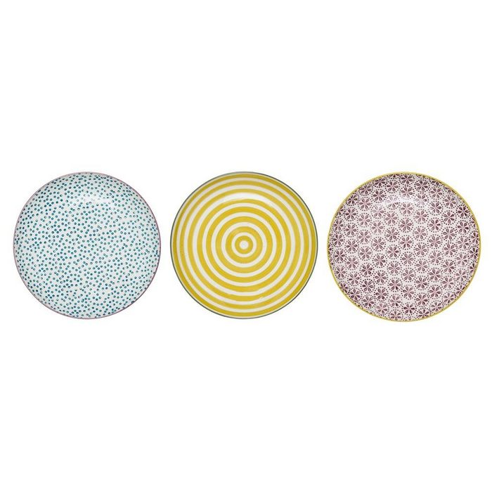 Bloomingville Teller-Set Patrizia 3er Set 16 cm Durchmesser Dessertteller Keramik dänisches Design