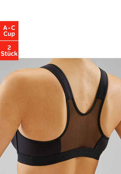 petite fleur Sport-BH (Packung, 2 Stück) ohne Bügel für Yoga