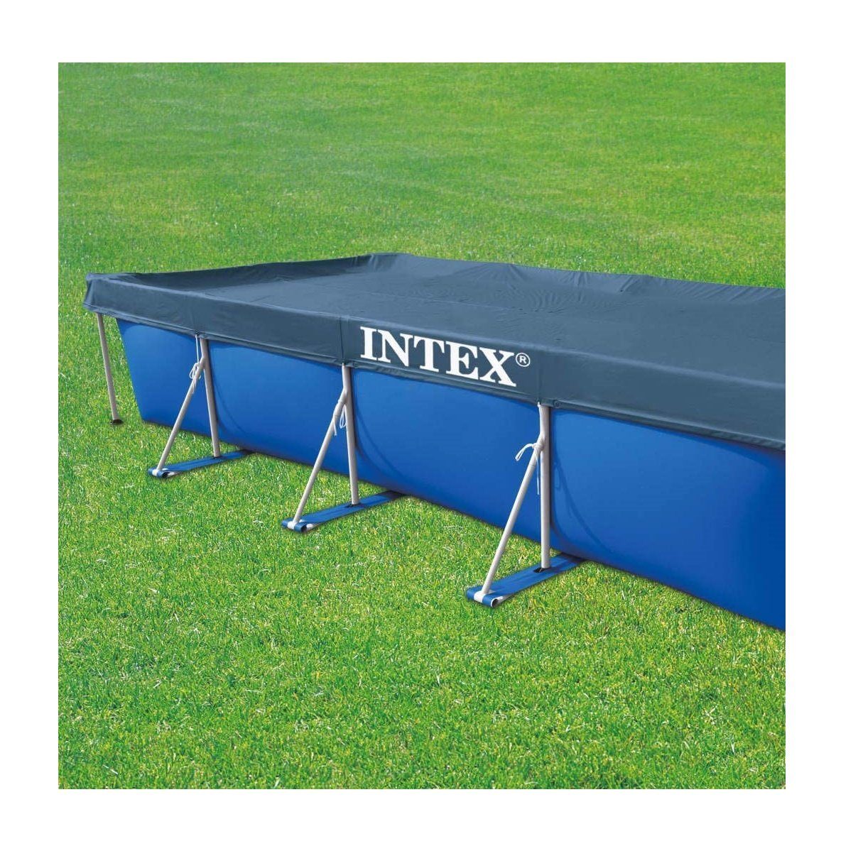 Intex Pool-Abdeckplane Poolplane 450x220cm Abdeckplane Poolabdeckung Plane Pool Abdeckung