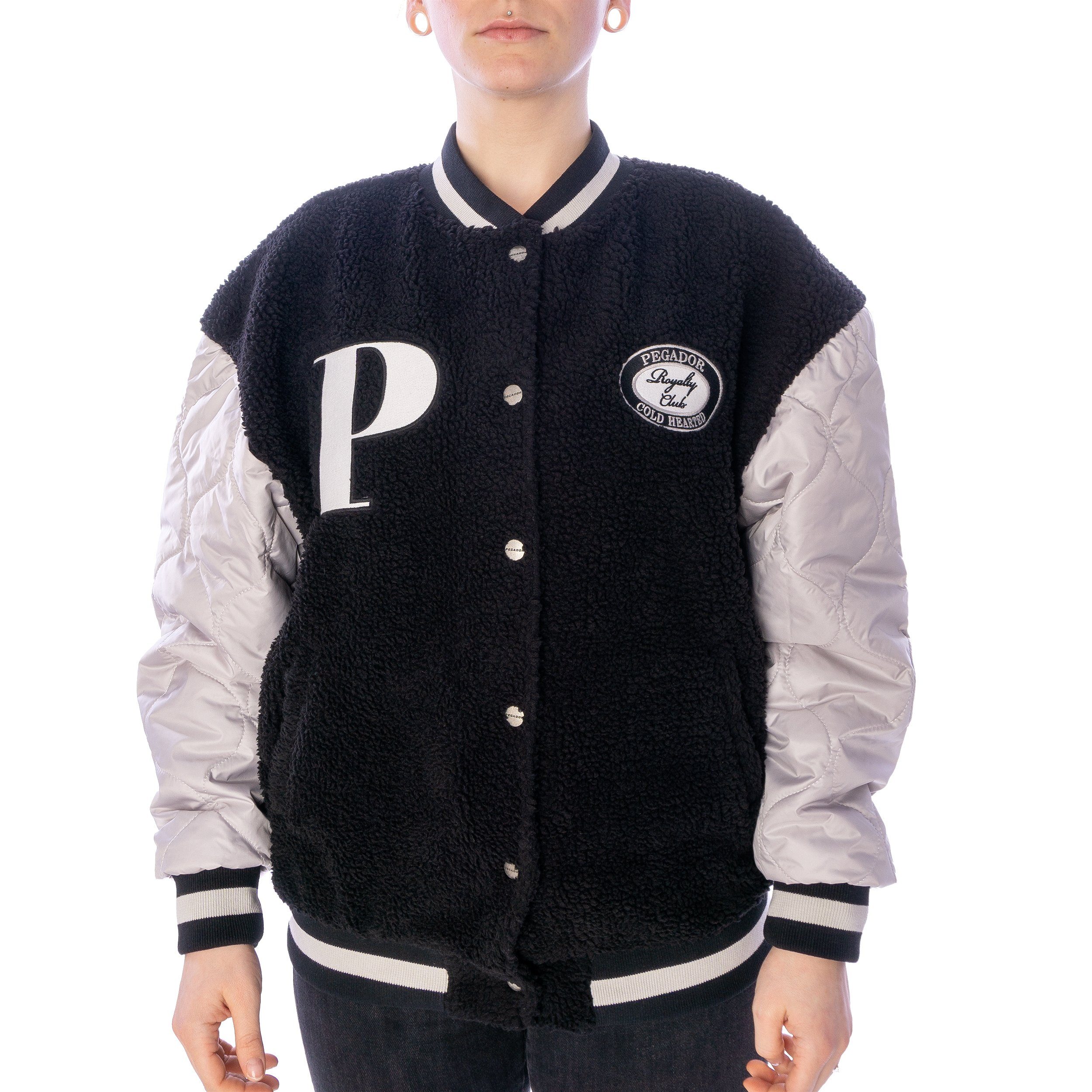 Pegador Collegejacke Jacke PGDR Draper Quilted Oversized Ärmel mit Steppung