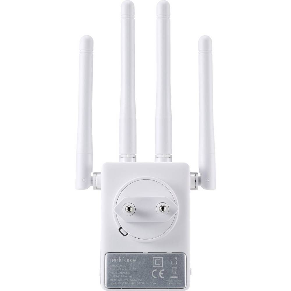 Renkforce AC1200 Dualband WLAN-Router/Repeater/AP WLAN-Repeater