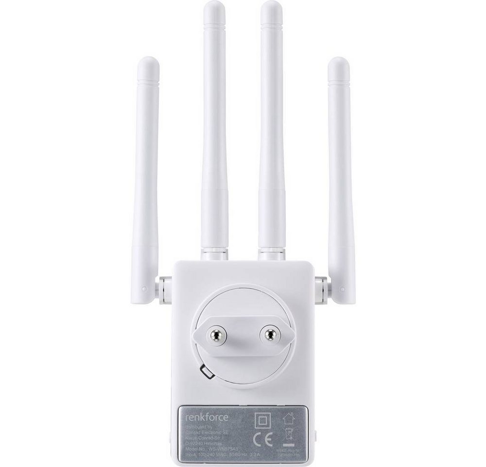 Renkforce AC1200 Dualband WLAN-Router/Repeater/AP WLAN-Repeater