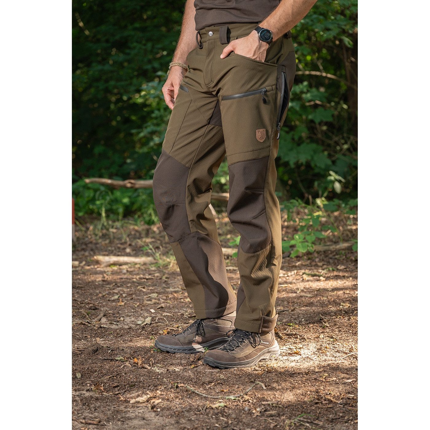 Rensing Outdoorhose Ash (Comfort fit, Lüftungsschlitze, Bund mit Gummizug) Innenseite mit Waffel-Struktur