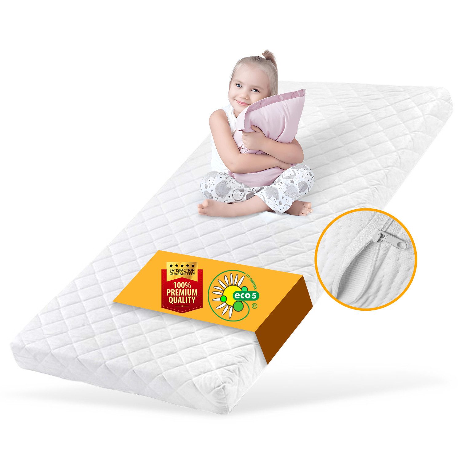 Kindermatratze DREAMZY Komfort mit Waschbarer Bezug – mit Liebe für Kinder günstig online kaufen