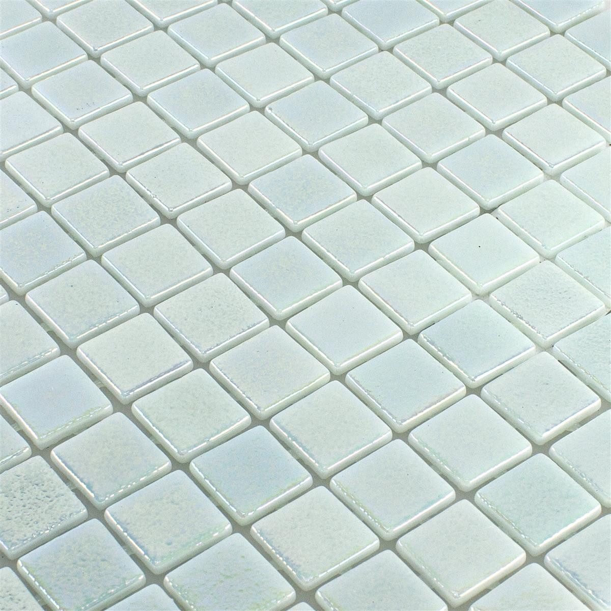 Mosafil Mosaikfliesen Glas Schwimmbad Pool MosaikFliesen McNeal 25x25 mm, Glas-Ecoglas 31.600x31.600, weiß, Eco Glas - Punktverklebt - Frostsicher - Wasserdicht - Wasserfest -