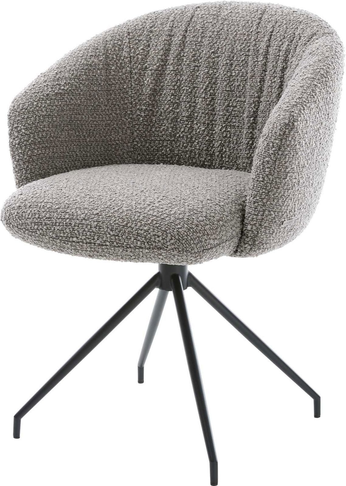 DELIFE Polsterstuhl Caja-Flex, mit Armlehnen Kreuzgestell breit Schwarz Bou günstig online kaufen